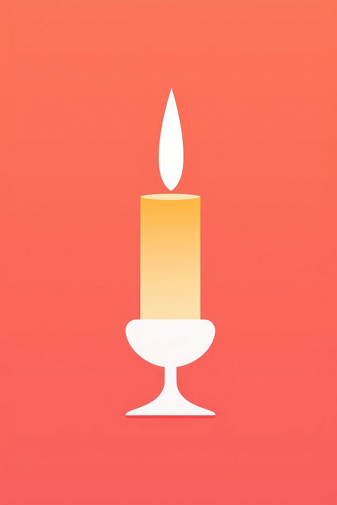 Minimal Abstract Vector illustration of a candle illuminated celebration astronomy.