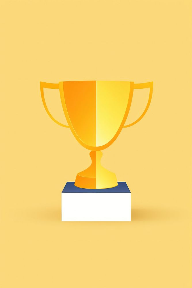 Minimal Abstract Vector illustration of a gold trophy achievement technology dynamite.
