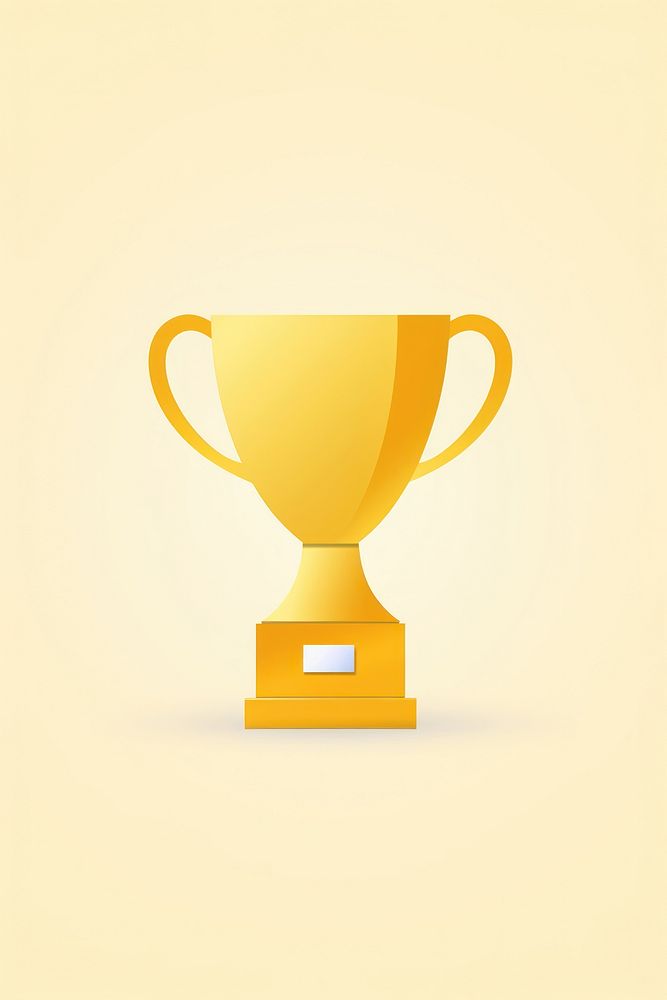 Minimal Abstract Vector illustration of a gold trophy achievement success absence.