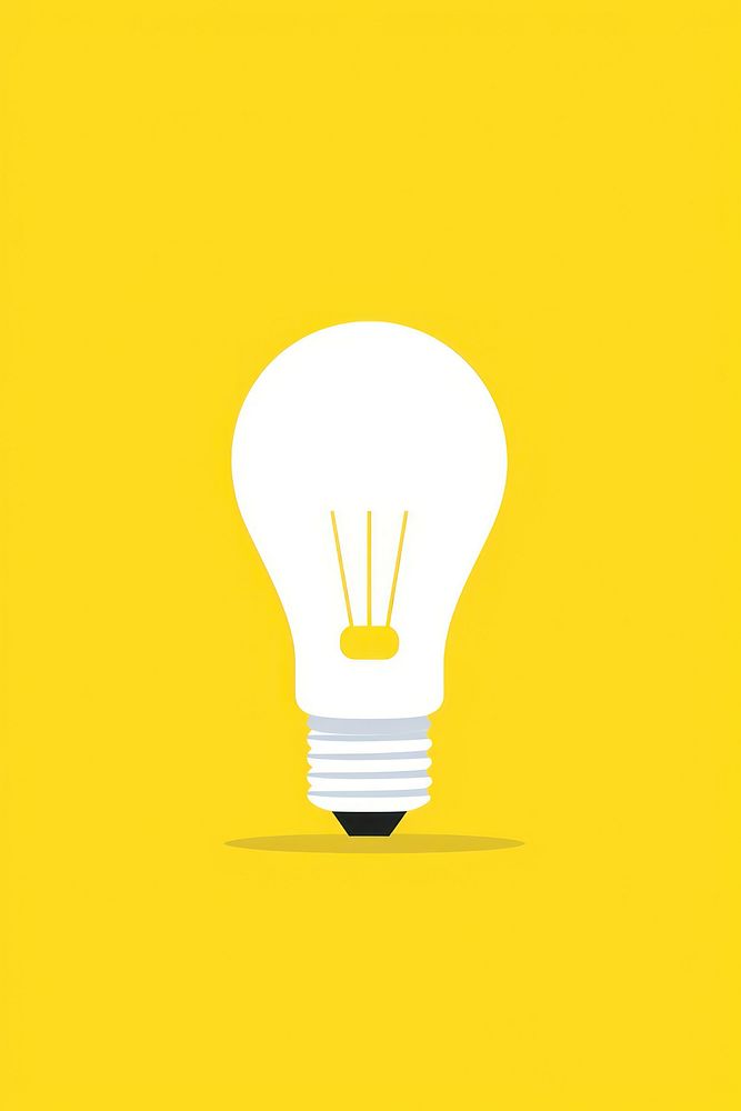 Minimal Abstract Vector illustration of a light bulb lightbulb electricity illuminated.