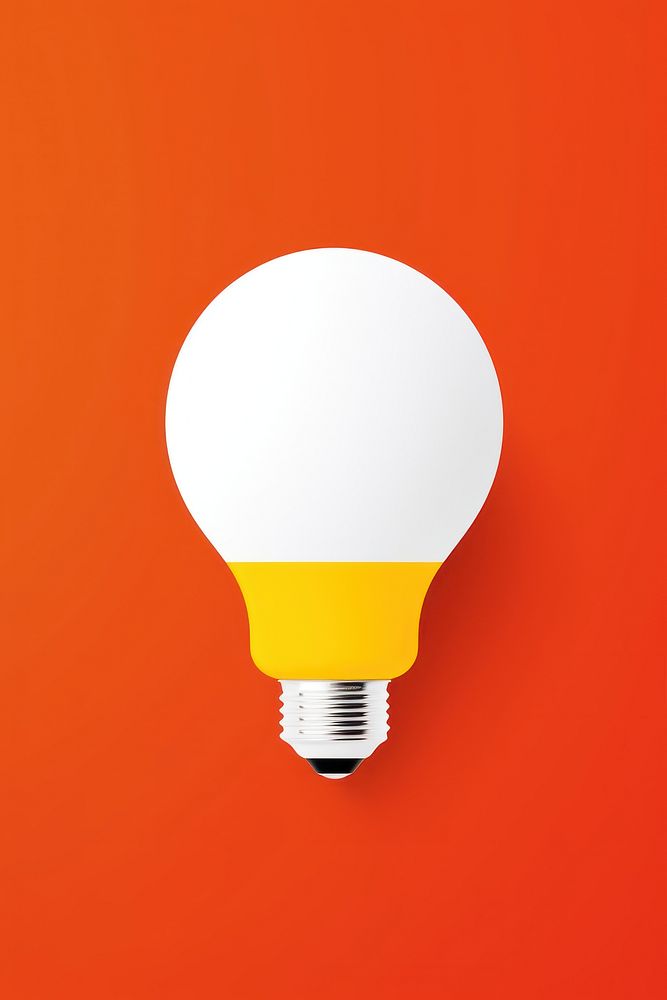 Minimal Abstract Vector illustration of a light bulb lightbulb electricity illuminated.