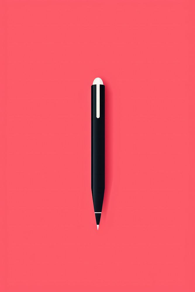 Minimal Abstract Vector illustration of a pen technology weaponry pencil.