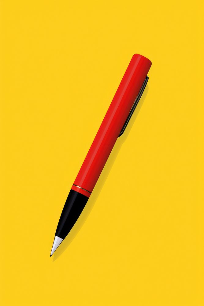 Minimal Abstract Vector illustration of a pen pencil yellow paper.