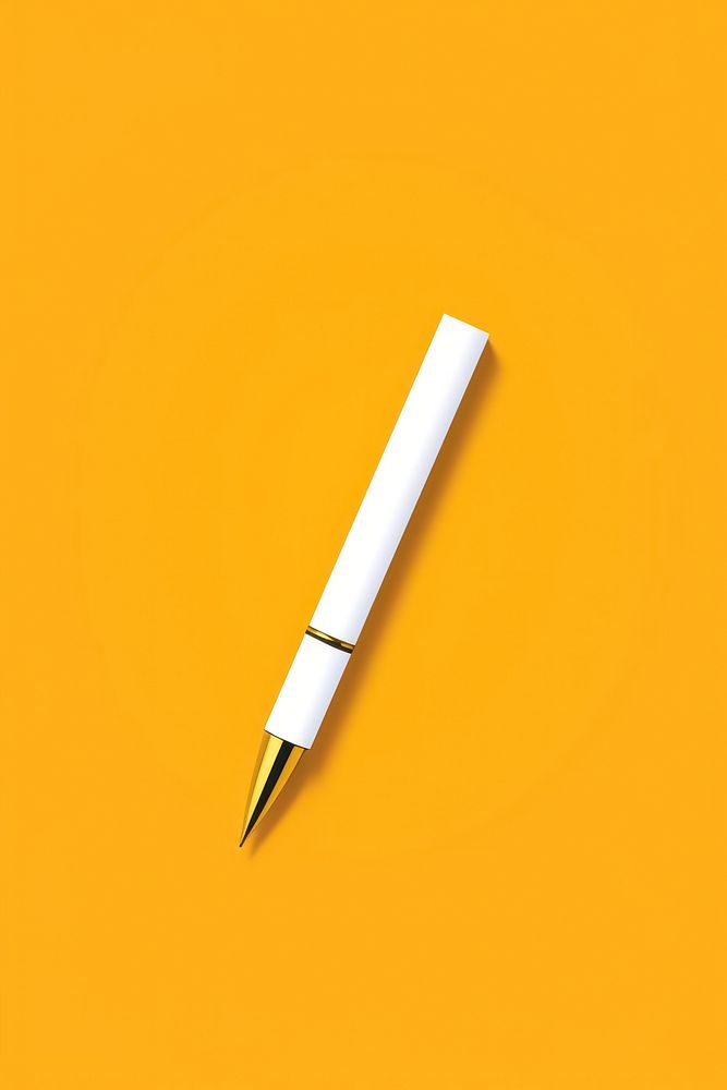 Minimal Abstract Vector illustration of a pen weaponry pencil yellow.