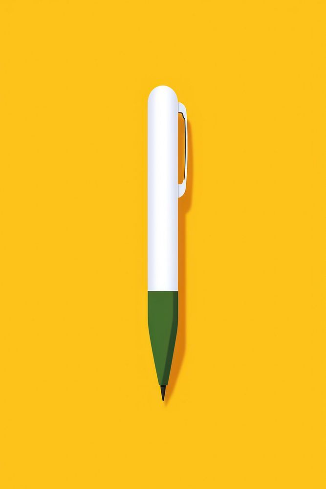 Minimal Abstract Vector illustration of a pen weaponry circle yellow.