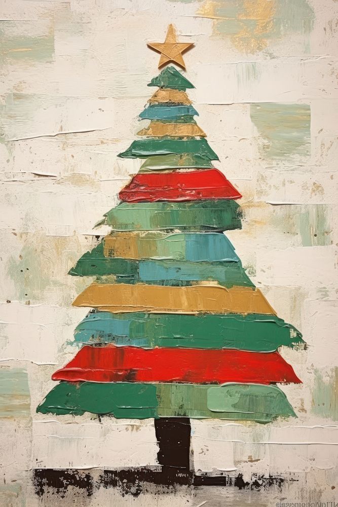 Christmas tree christmas art abstract.
