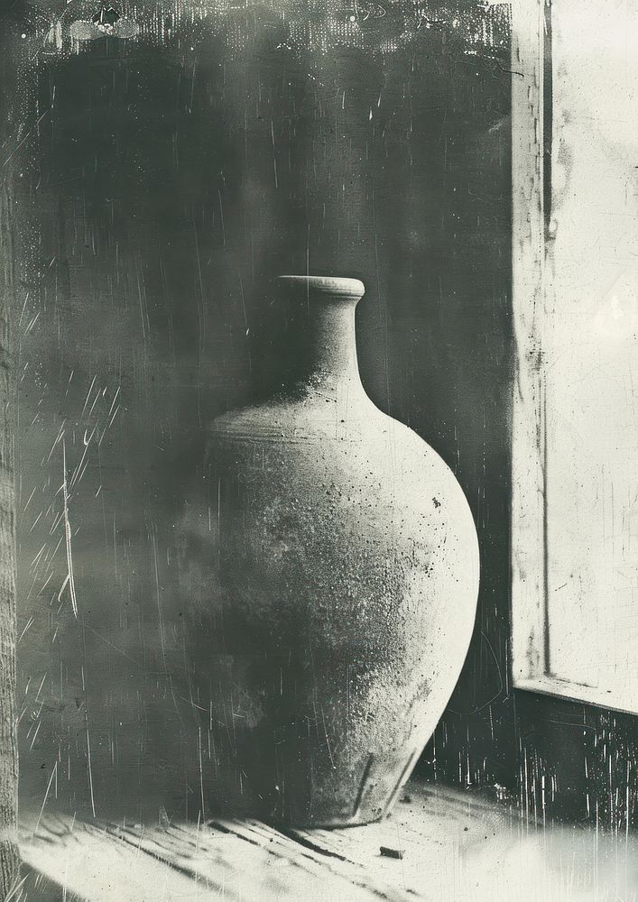 Vase pottery architecture monochrome.