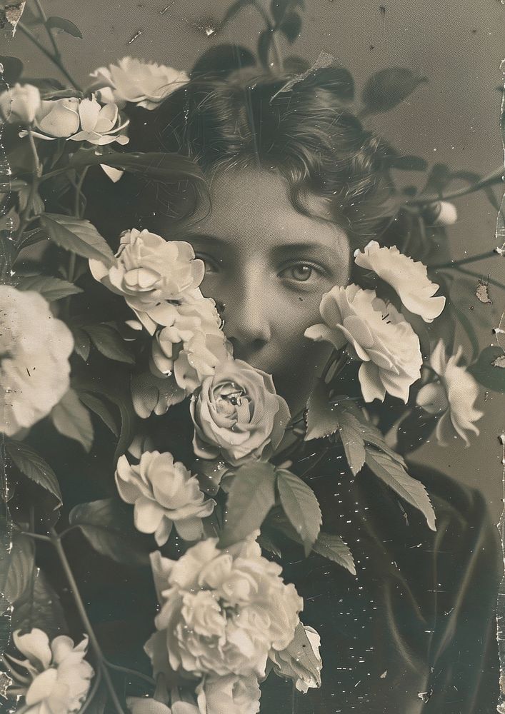 Photo of vintage flowers portrait adult plant.