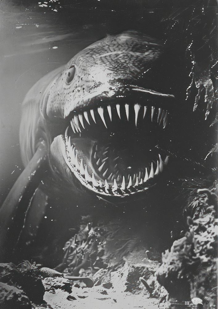 Monster animal shark fish. | Free Photo - rawpixel