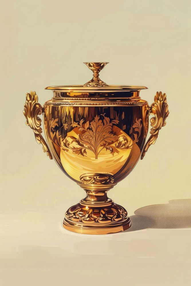 Shiny antique urn porcelain lighting.