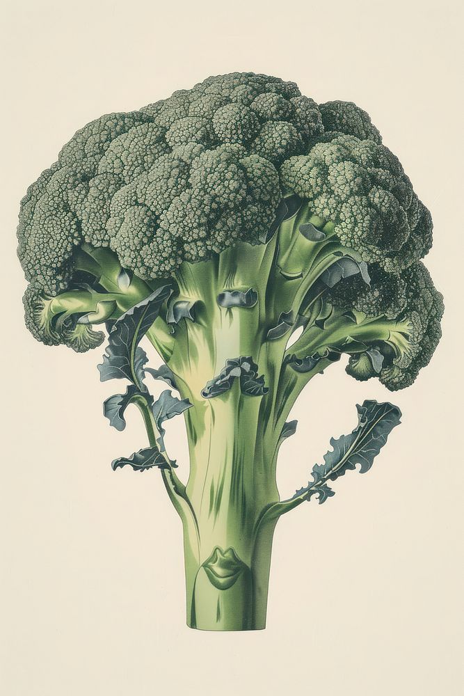 Shiny broccoli vegetable plant food.