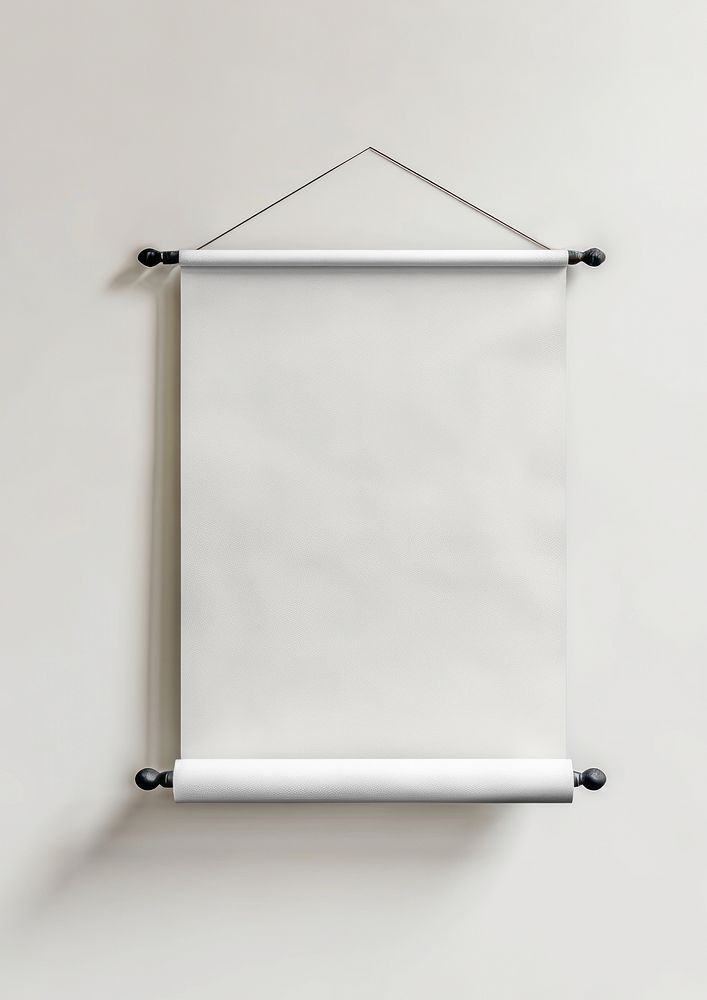 Hanging white wall sign