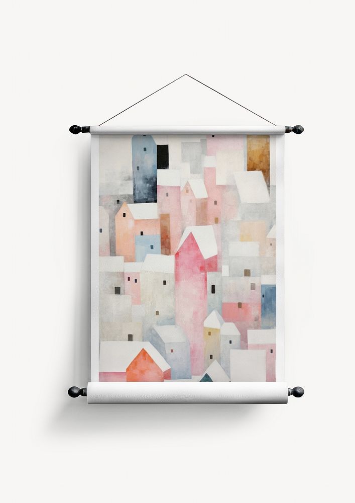 Hanging house patterned wall sign