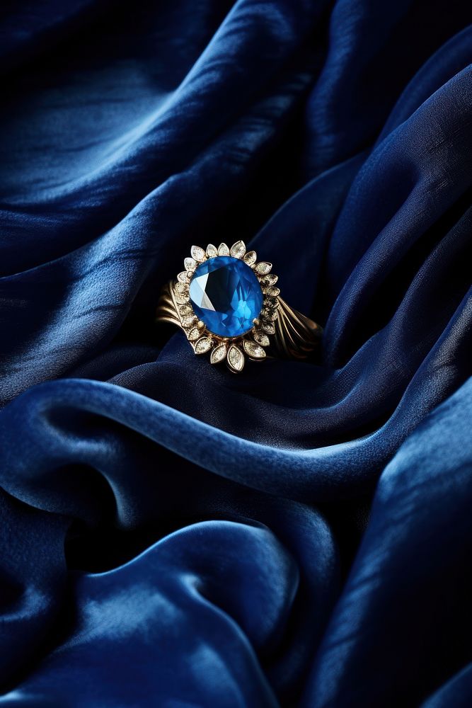Jewelry blue gemstone diamond.