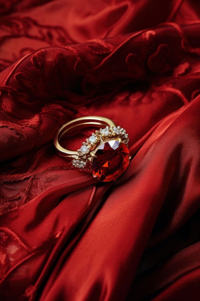 Jewelry ring red celebration.