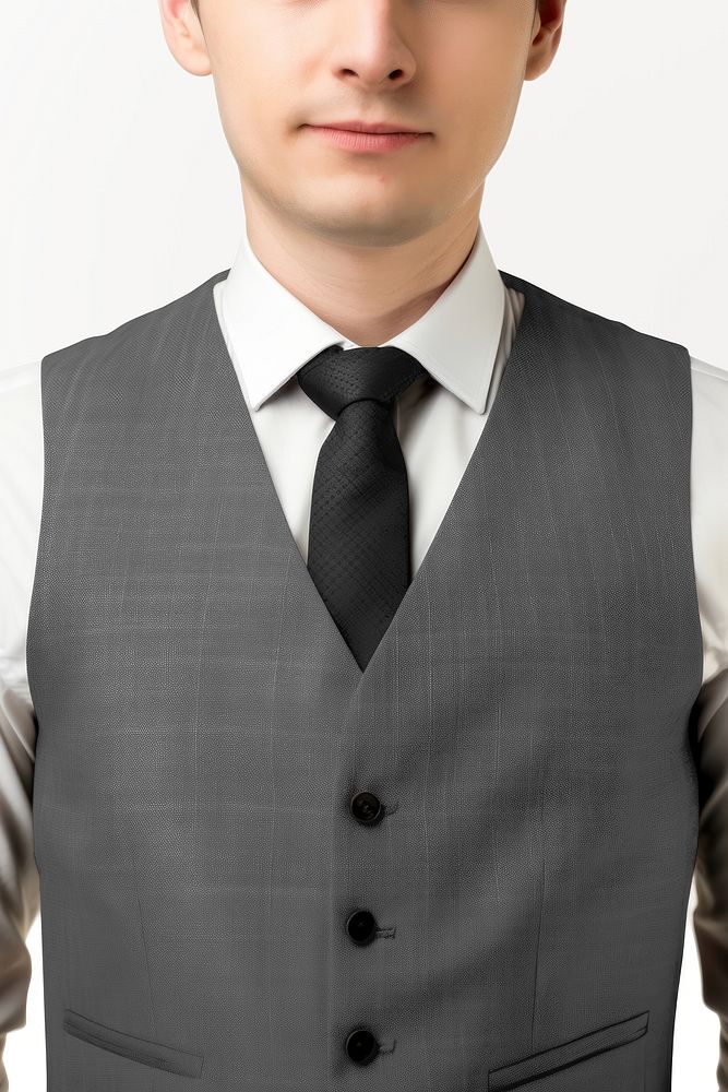 Man in gray waistcoat
