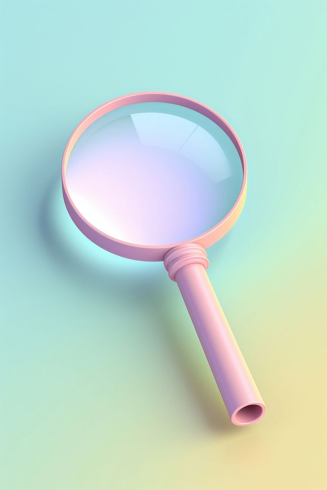Magnifying glass reflection appliance circle.