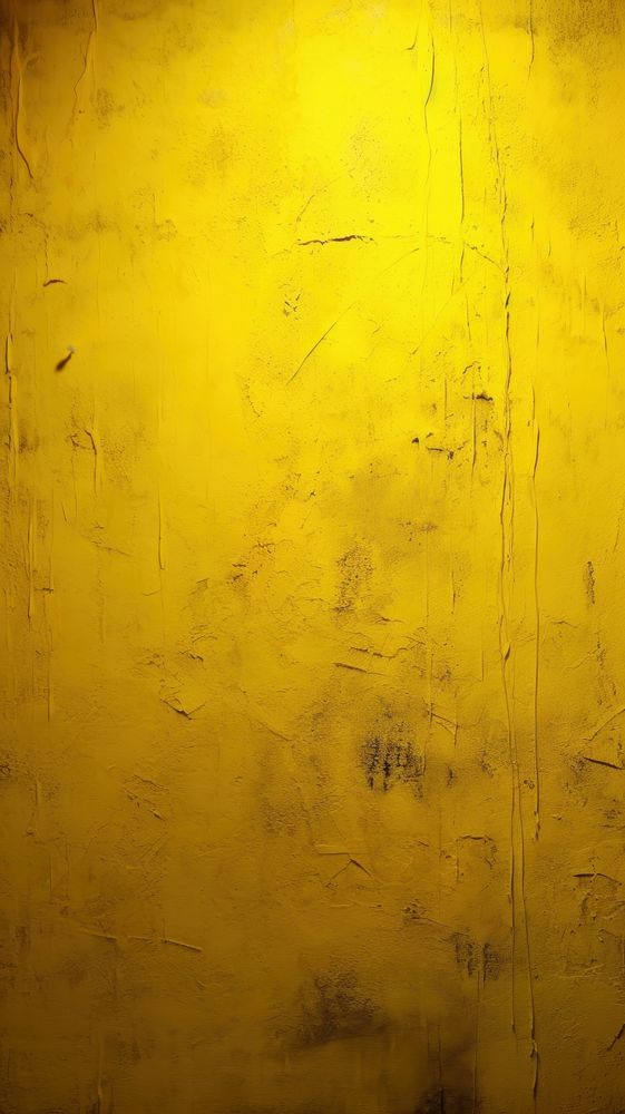 Yellow neon rough paint wall.