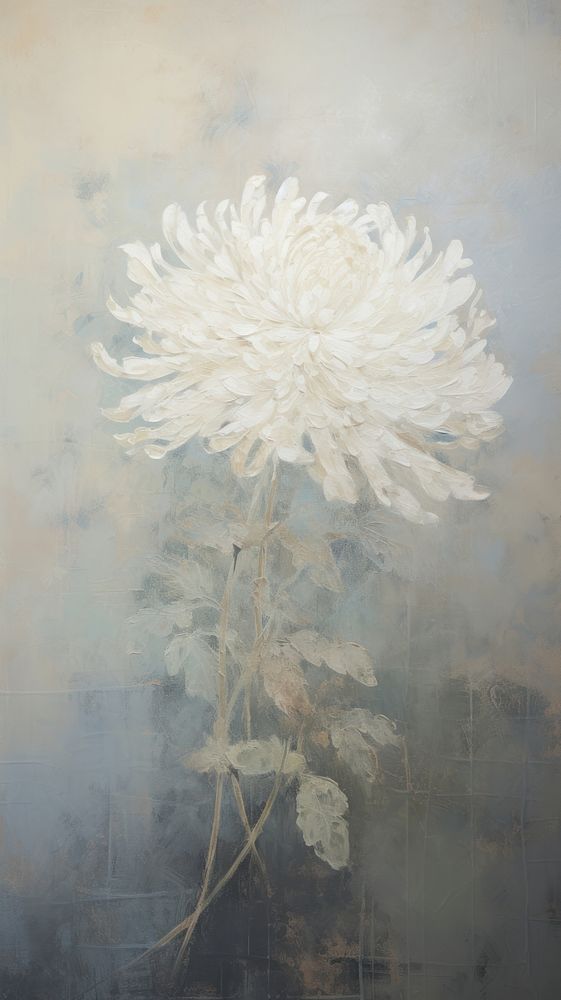A chrysanthemum flower art painting nature.