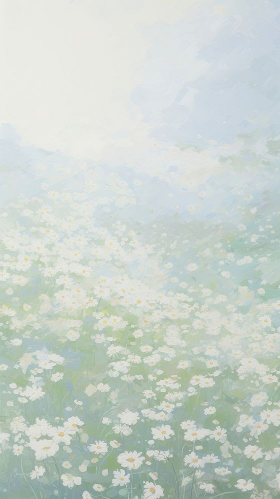 A beautiful daisy fields background backgrounds outdoors painting.