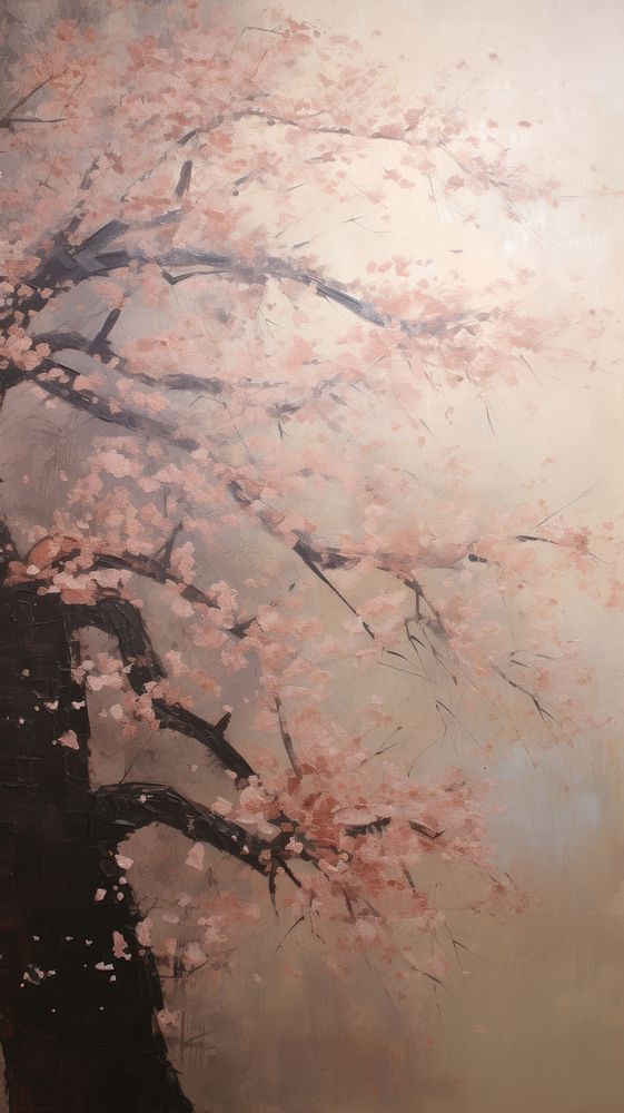 Big sakura tree backgrounds reflection fragility.