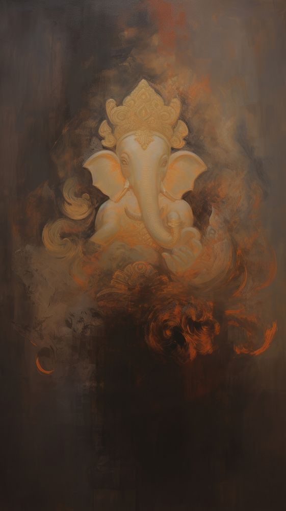 Ganesha art painting representation.