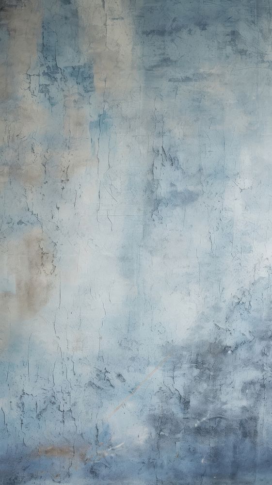 Faded blue wall rough paint.