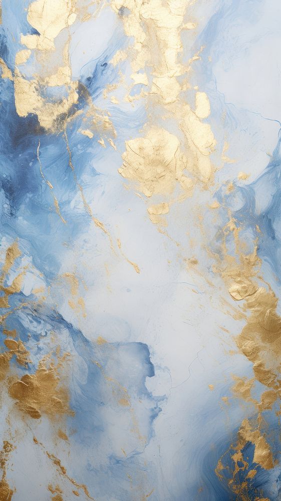 Gold-white and blue painting backgrounds creativity.