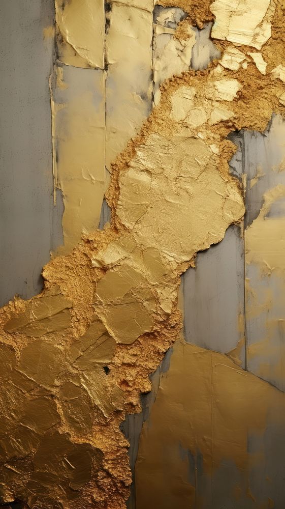Gold plaster rough paint.