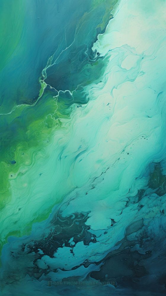 Green-blue painting nature backgrounds abstract.