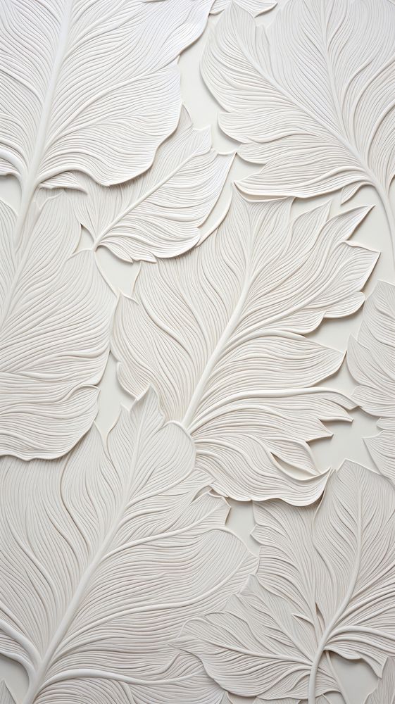 Leaf pattern wallpaper white lightweight.