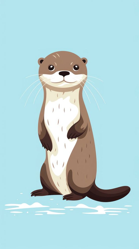Otter sticker wildlife animal mammal.