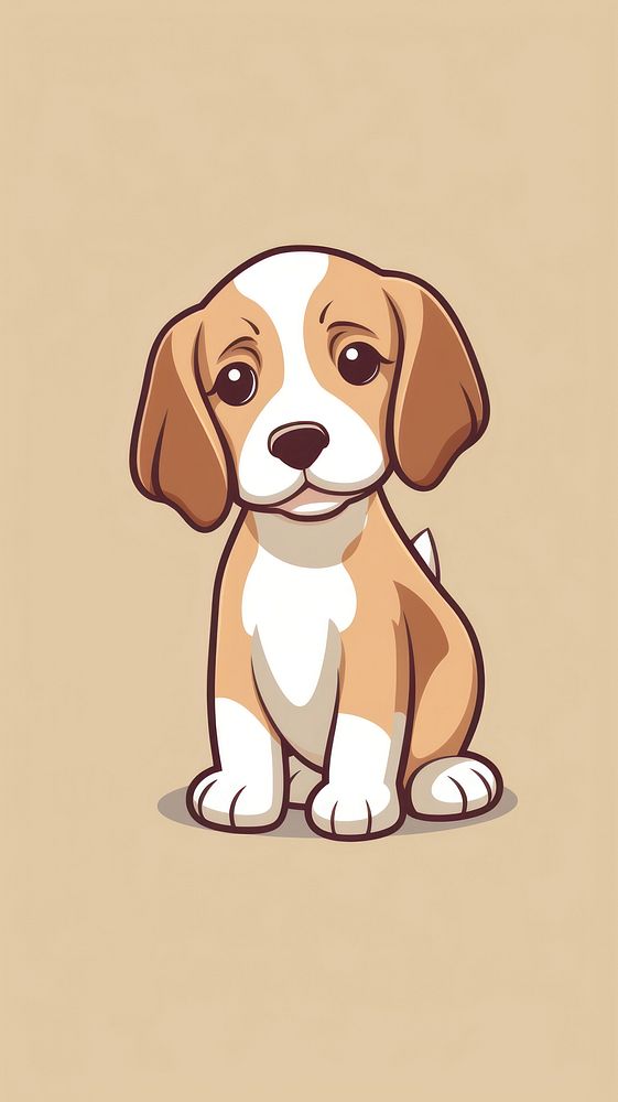 Beagle sticker animal mammal puppy.