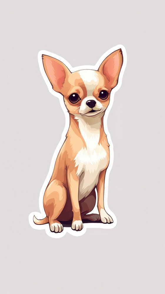 Chihuahua sticker mammal animal pet.