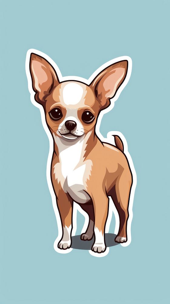 Chihuahua sticker mammal animal pet.