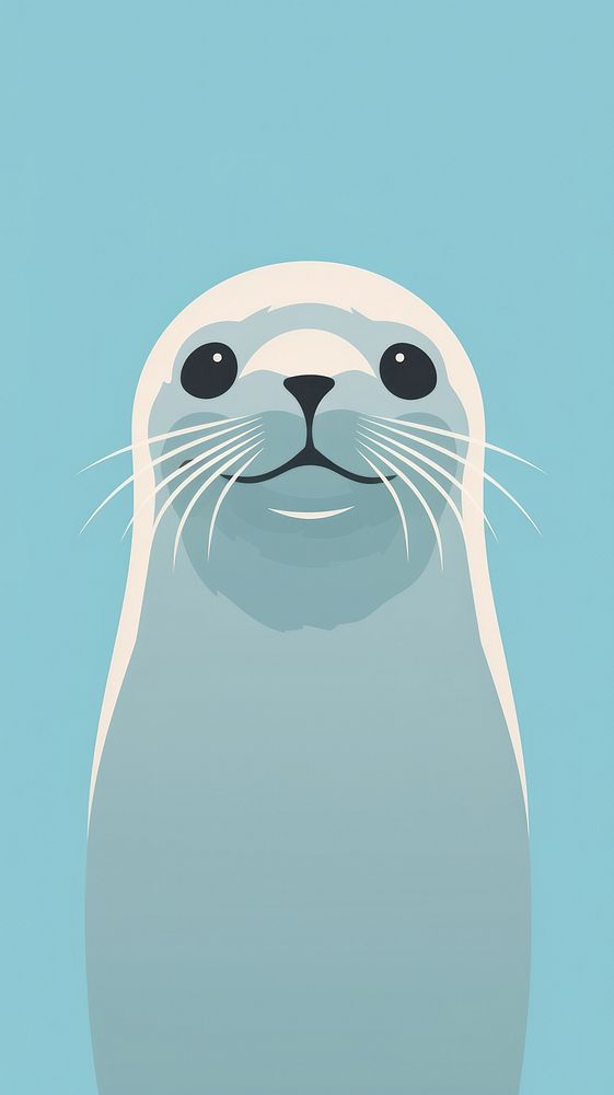 Fur seal sticker animal mammal underwater.