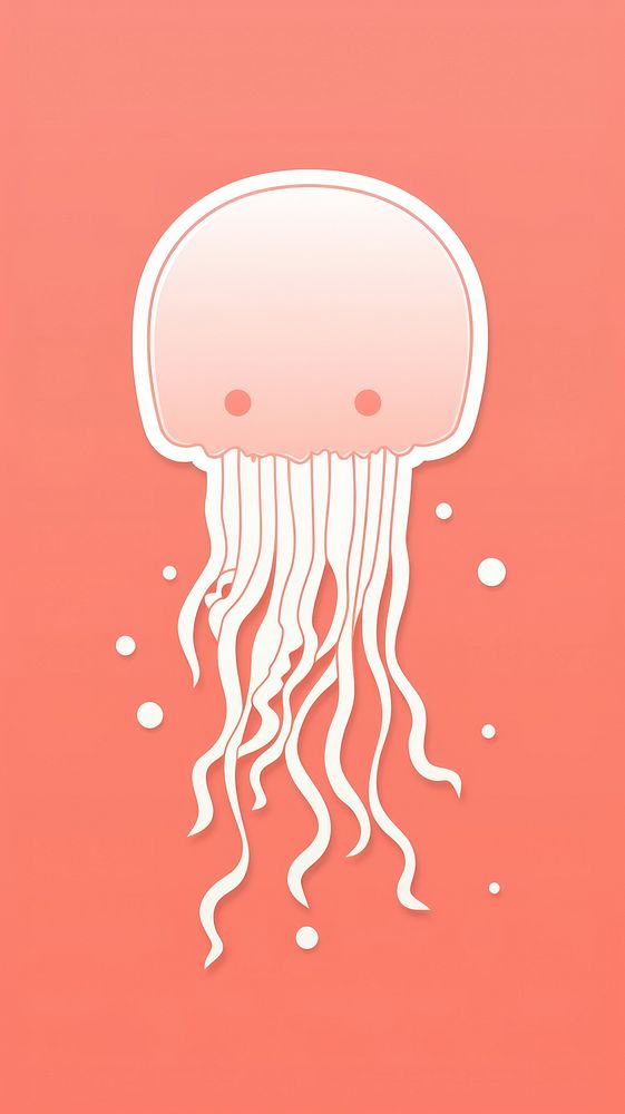 Jelly fish sticker jellyfish invertebrate transparent.