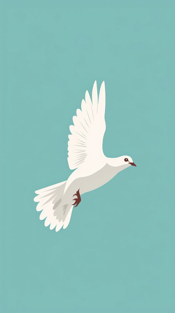Pigeon sticker animal flying white.