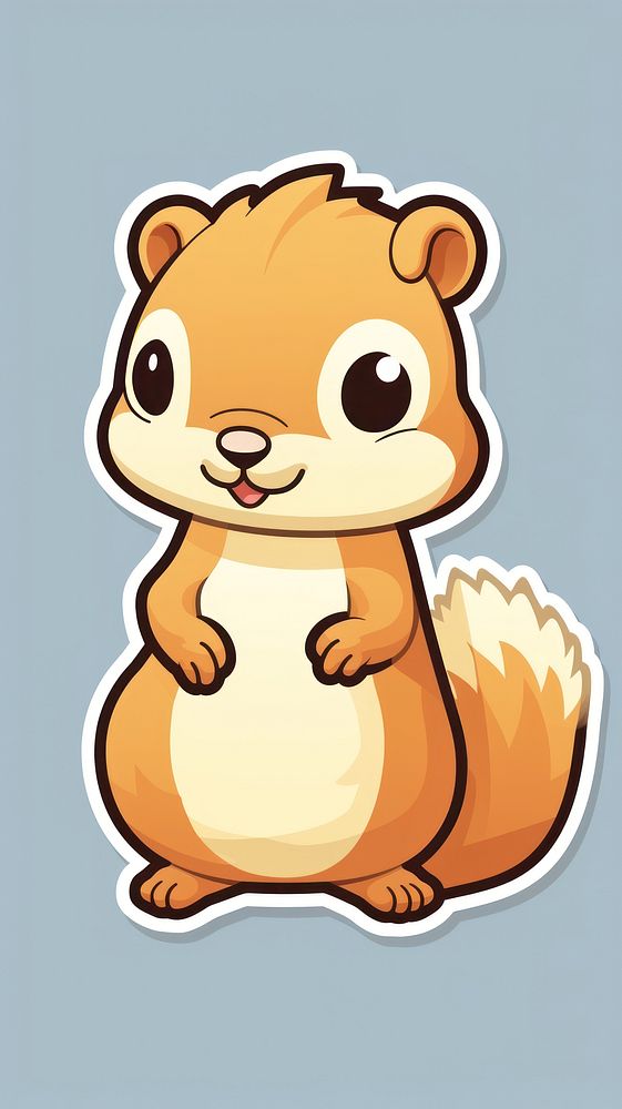 Squirrel sticker animal mammal representation.