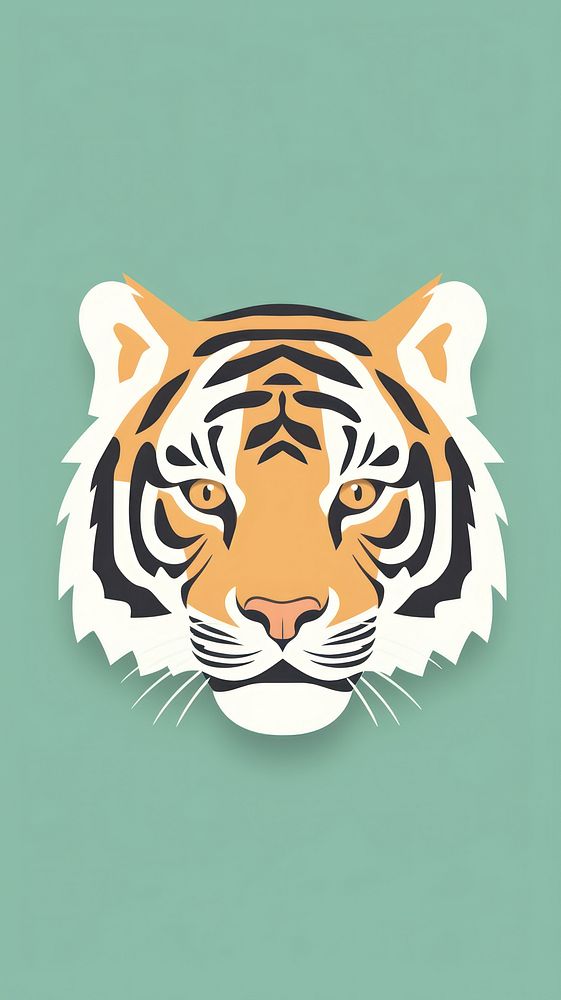 Tiger sticker wildlife animal carnivora.