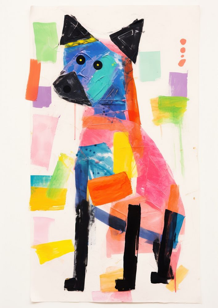 Education dog art painting representation.