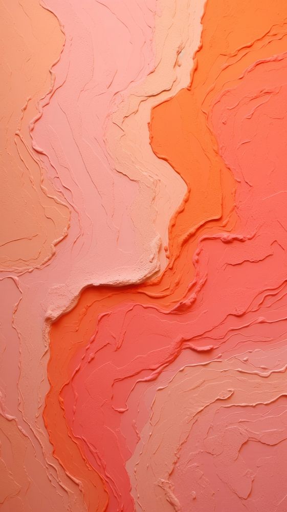 Pink-orange plaster paint wall.