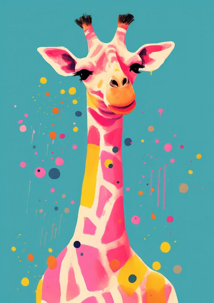 Giraffe art animal mammal.