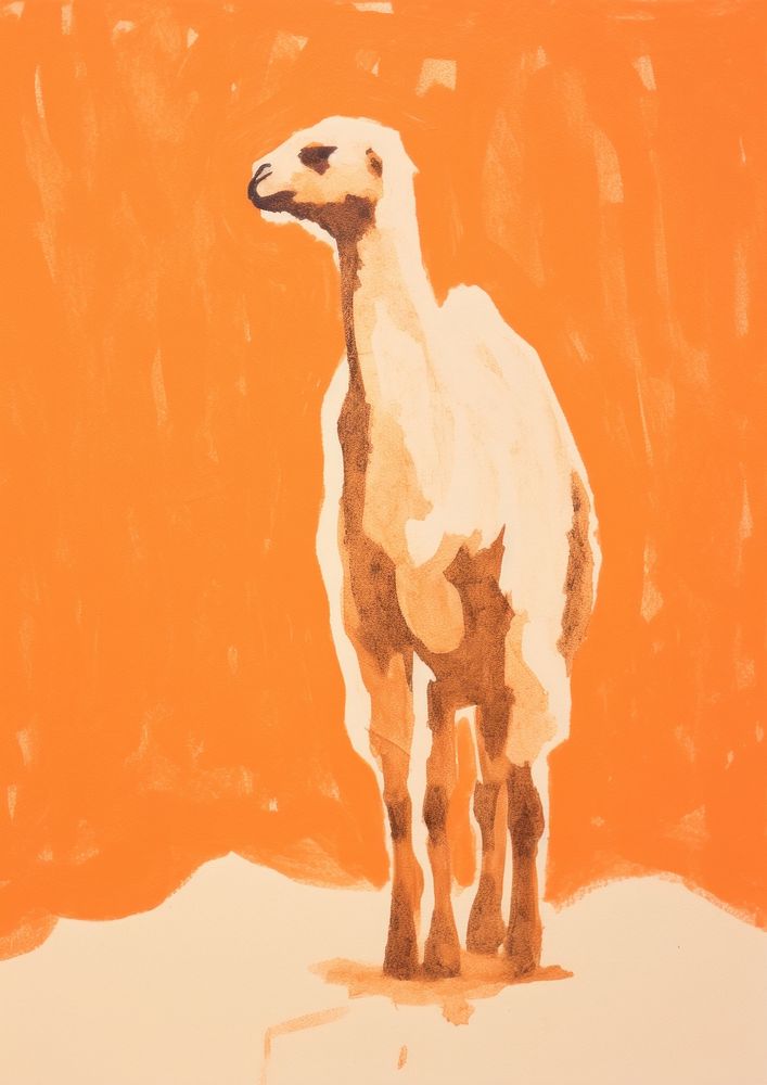 Camel art painting animal.