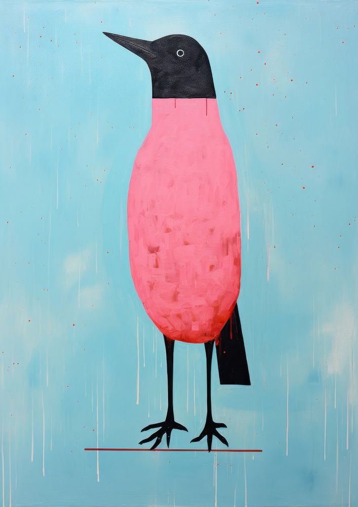 Bird businesspersonout art painting animal.