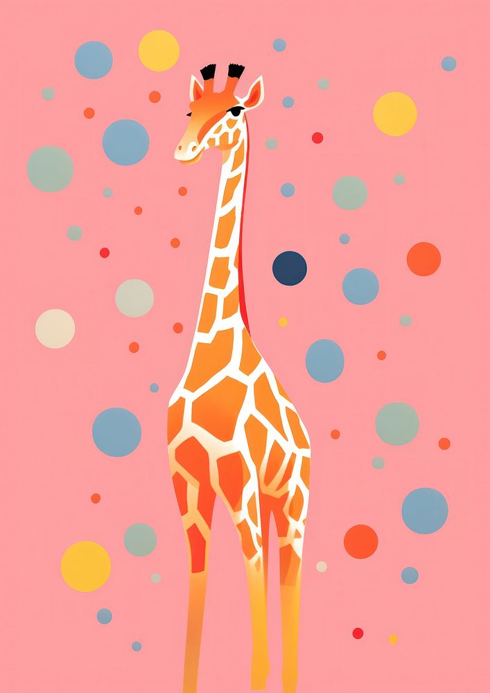 Giraffe animal mammal standing.