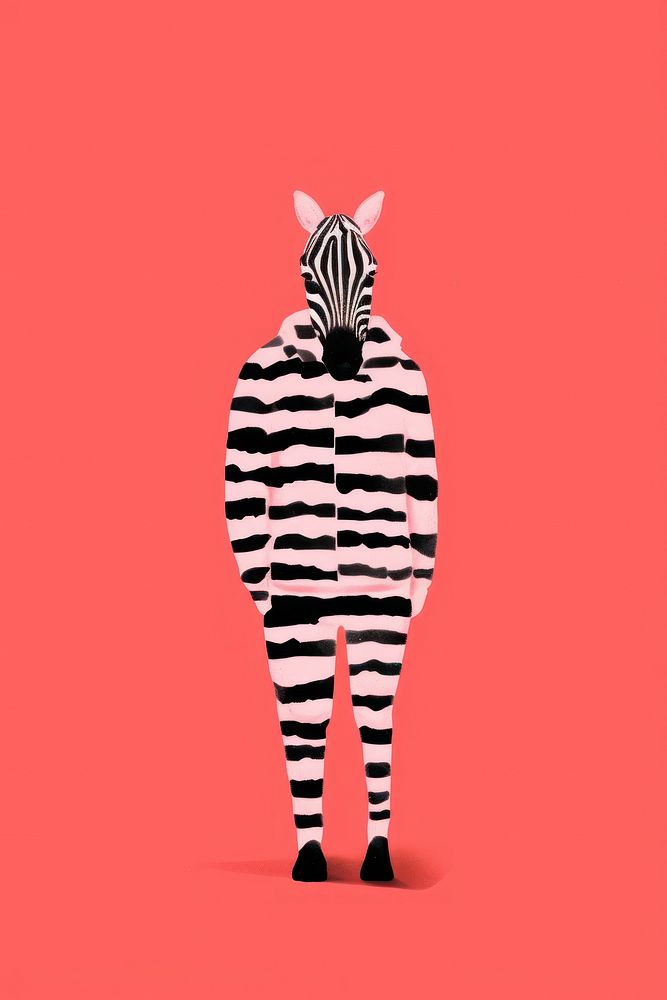 Zebra mammal art representation.