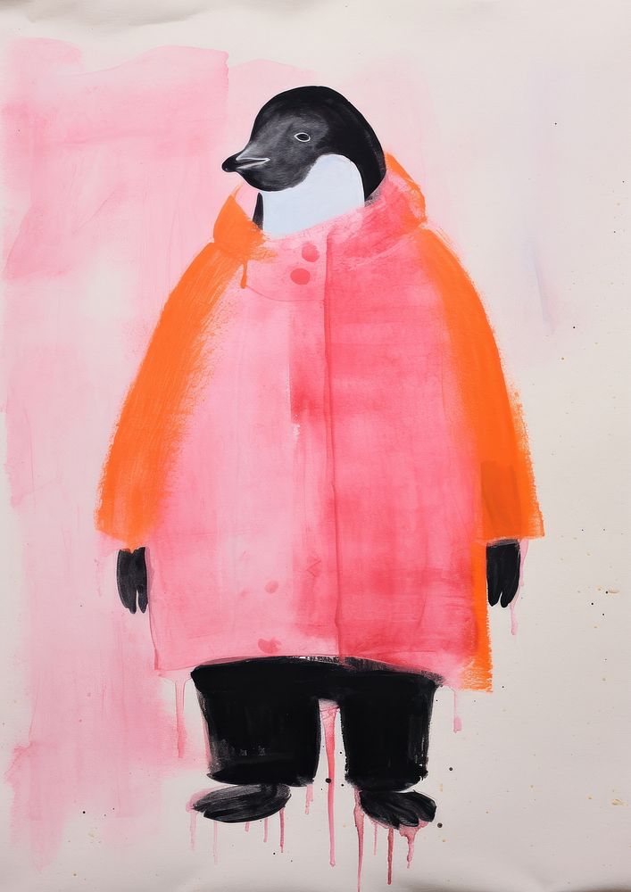 Penguin bird art representation.
