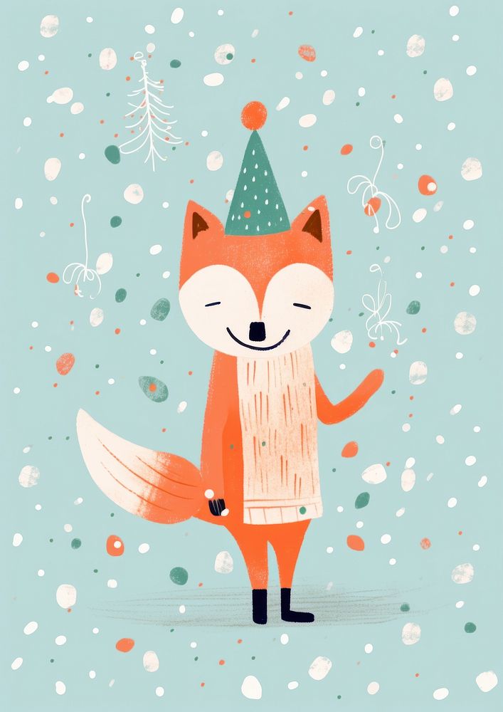 Nature winter cute fox.