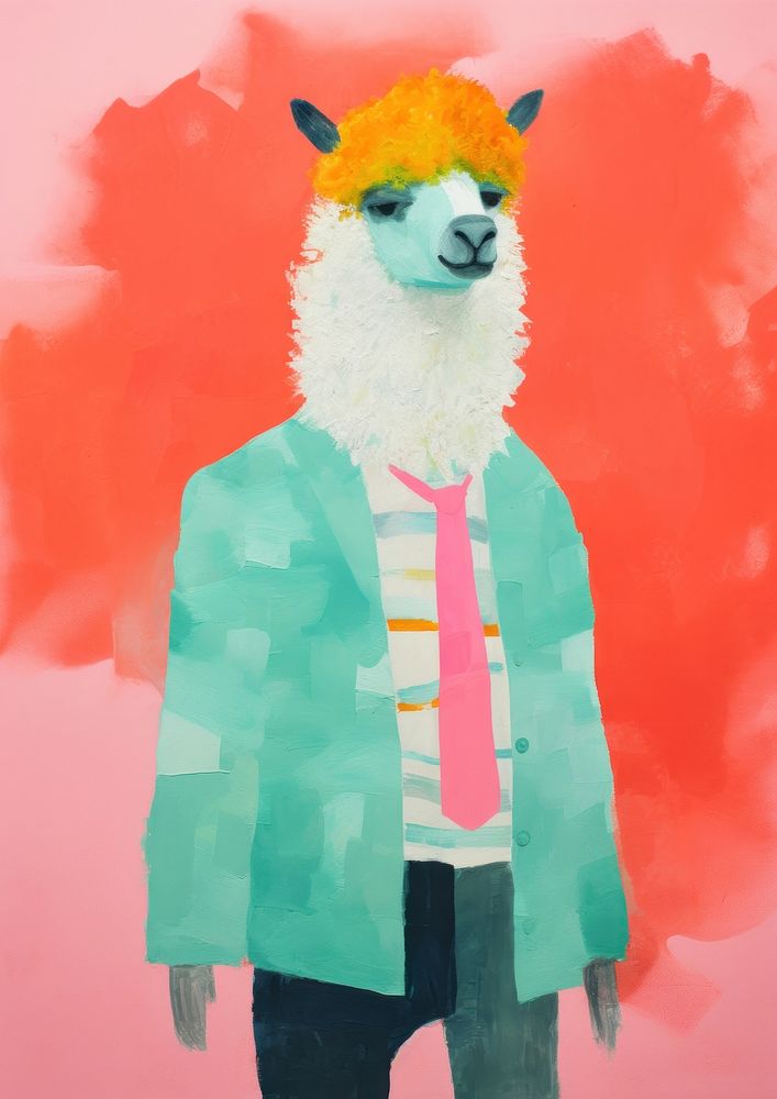 Alpaca art painting mammal. | Premium Photo Illustration - rawpixel